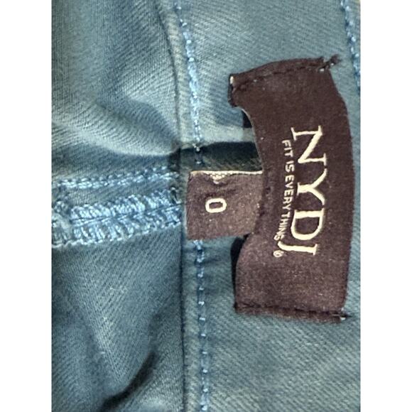 NYDJ Jeans Womens Sheri Slim Teal Blue Crop Stretch Lift Tuck Size 0 - Picture 5 of 5